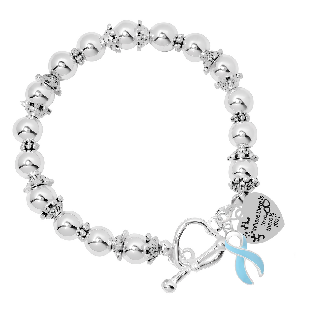 Prostate Cancer Ribbon Charm Where There Is Love Bracelets