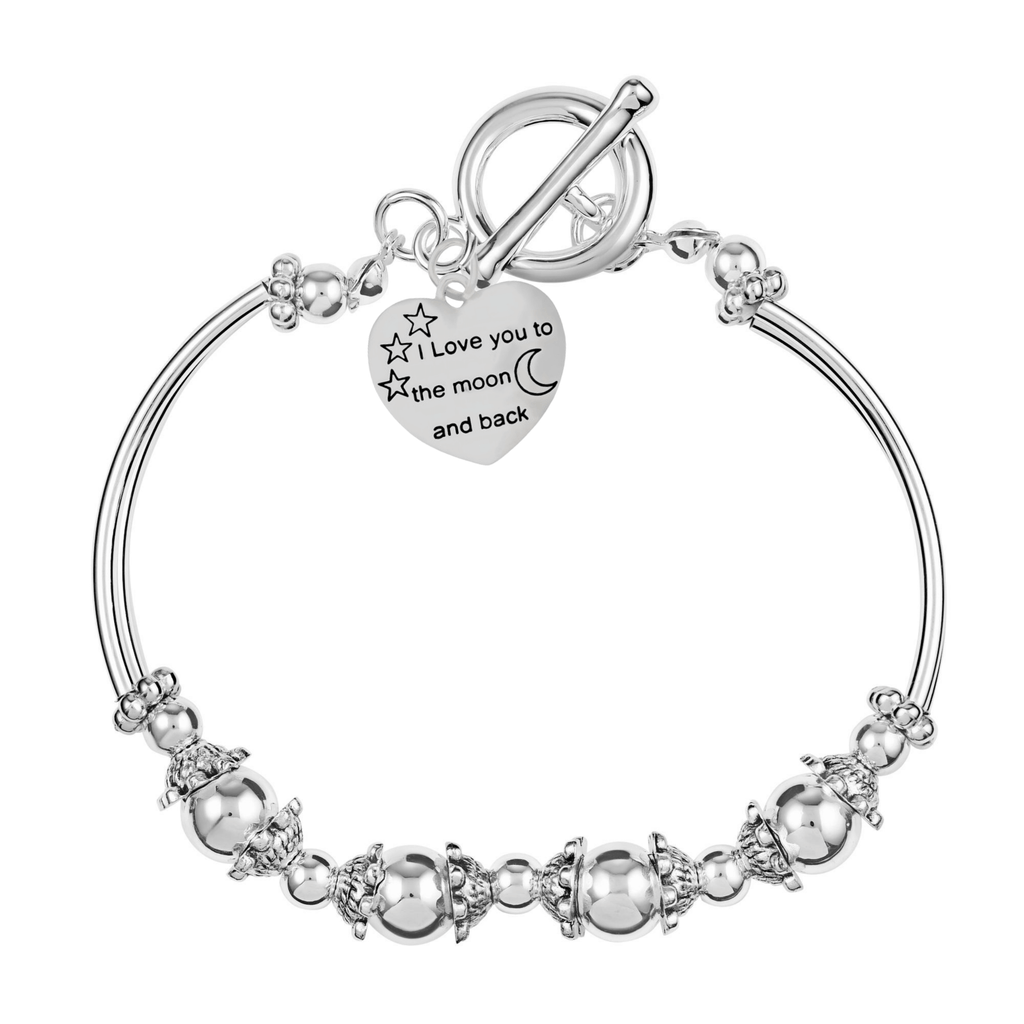 Love You To The Moon And Back Partial Beaded Bracelets - Fundraising For A Cause