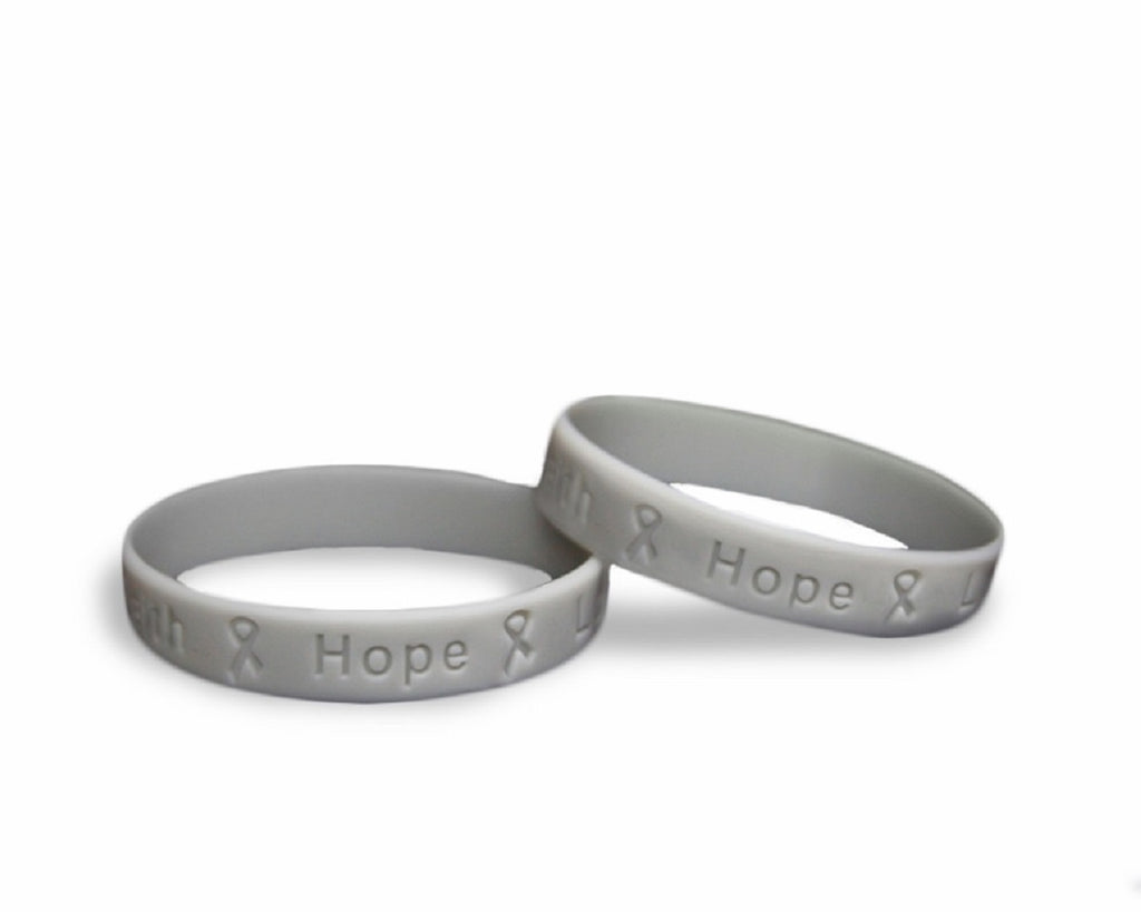 Child Gray Awareness Silicone Bracelet Wristbands