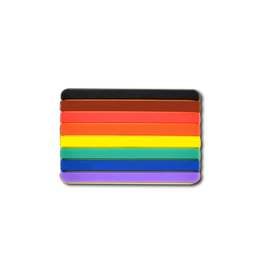 Philadelphia More Color More Pride Silicone Rainbow Rectangle Pin
