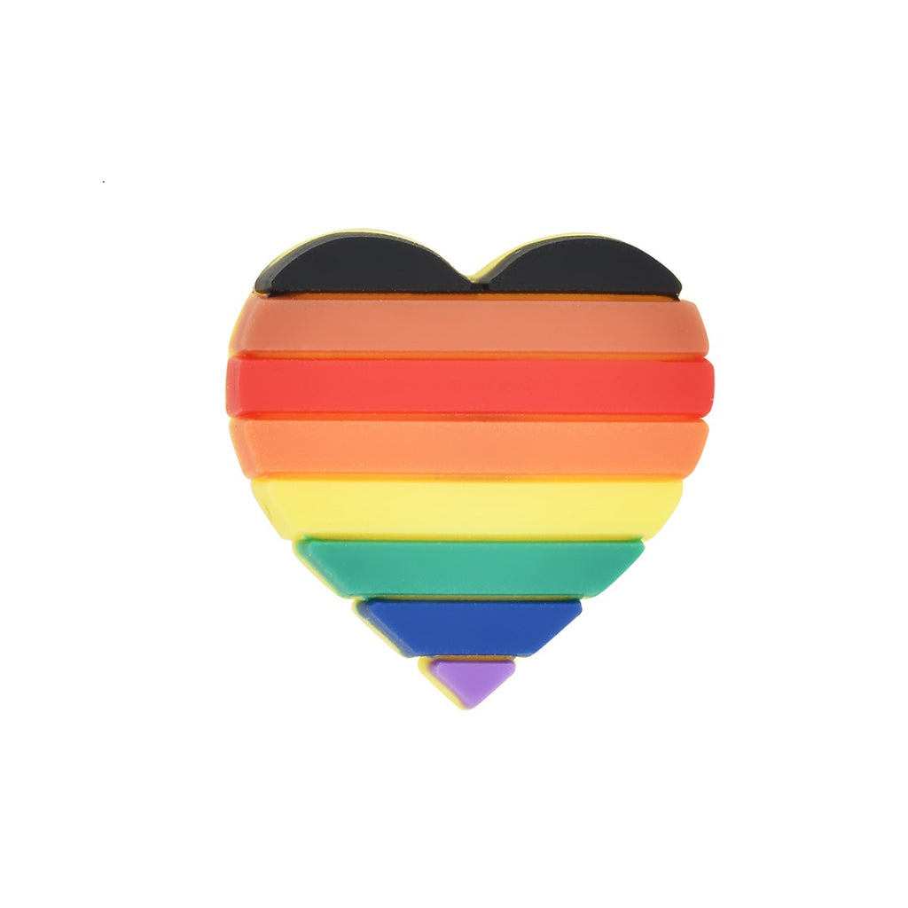 Philadelphia More Color More Pride Silicone Rainbow Heart Pin
