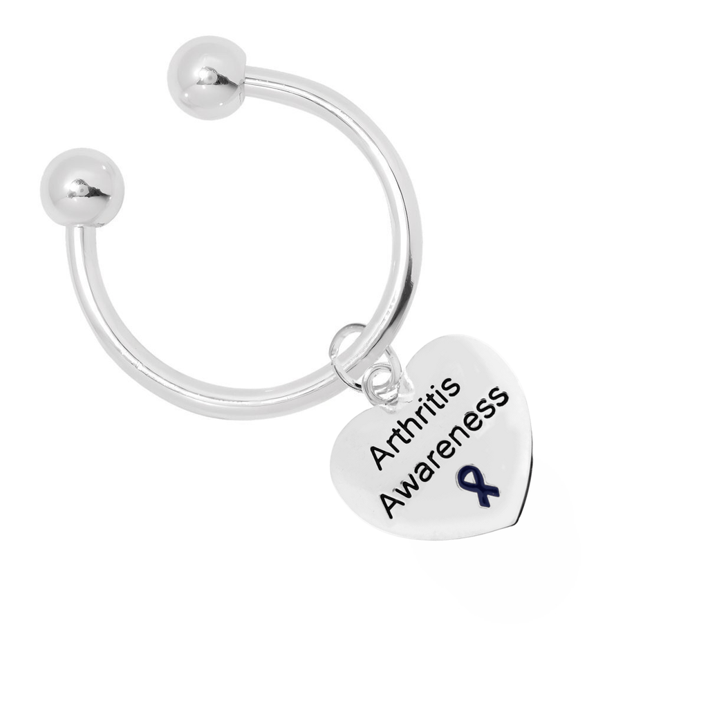 Arthritis Awareness Heart Charm Key Chains - Fundraising For A Cause