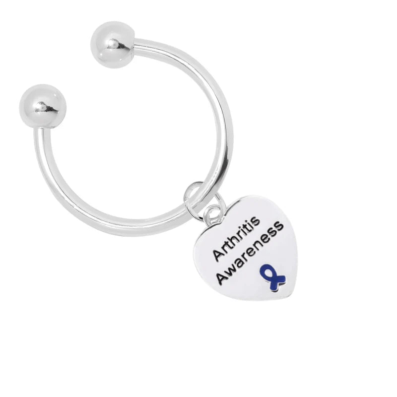 Arthritis Awareness Heart Charm Key Chains - Fundraising For A Cause