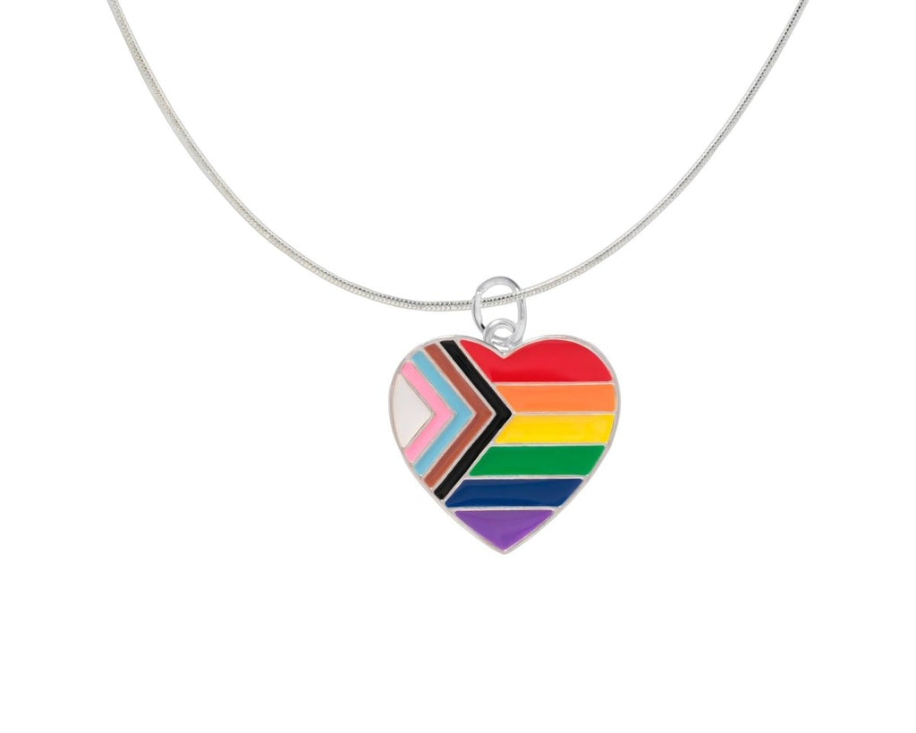Daniel Quasar Flag Heart Charm Necklaces - Fundraising For A Cause