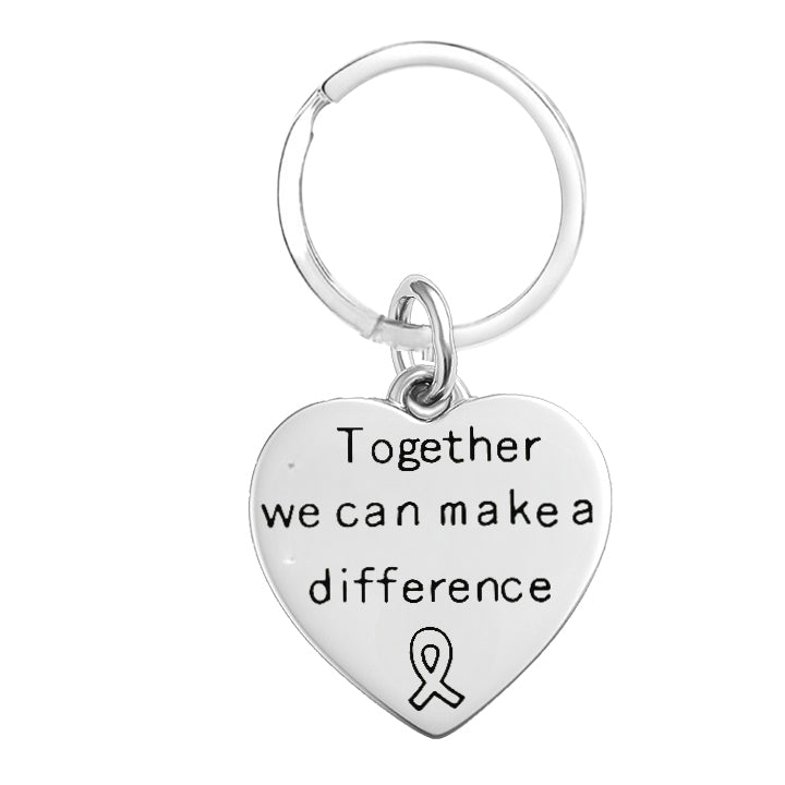 Silver Big Heart Key Chains