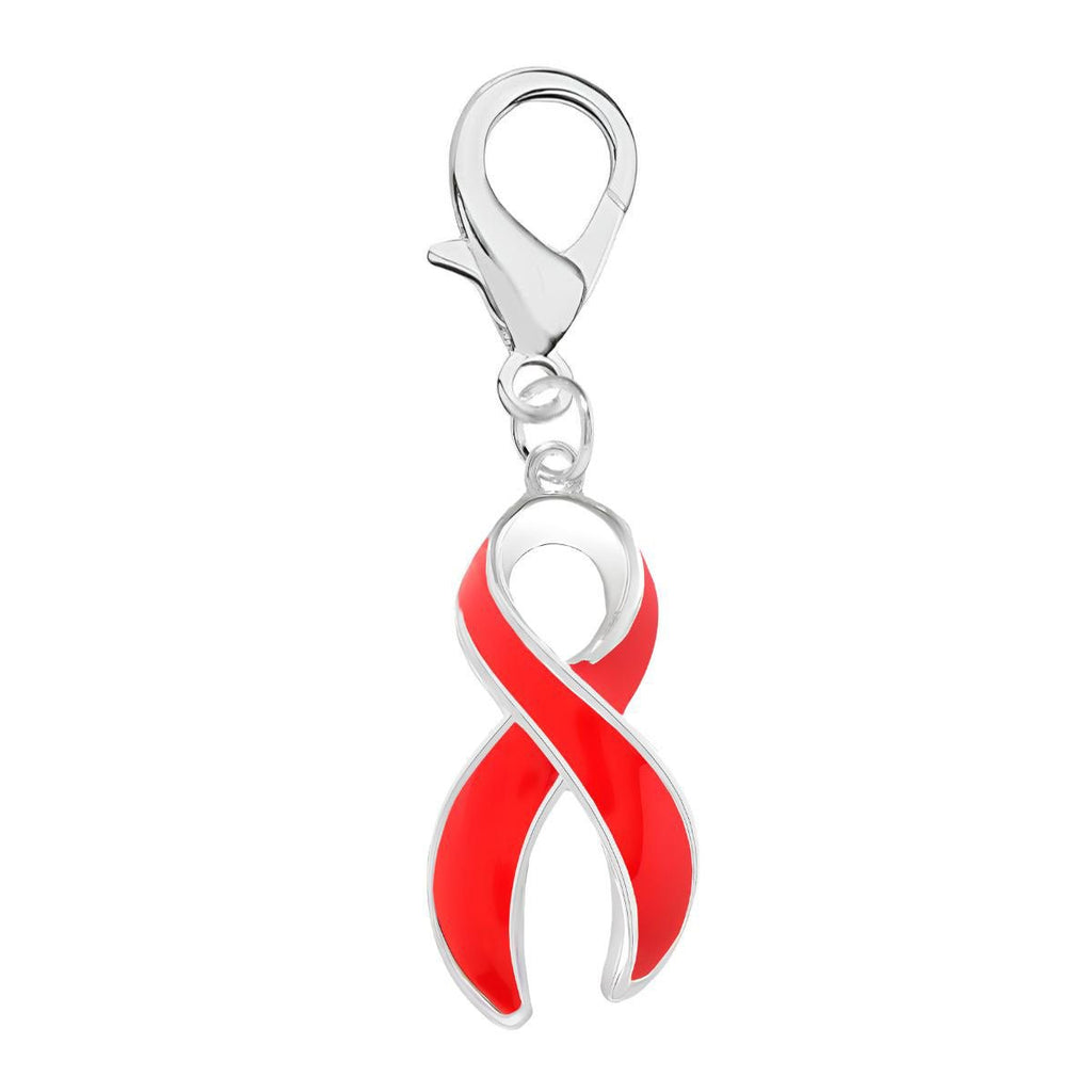 Large Red Ribbon Hanging Charms - Fundraising For A Cause