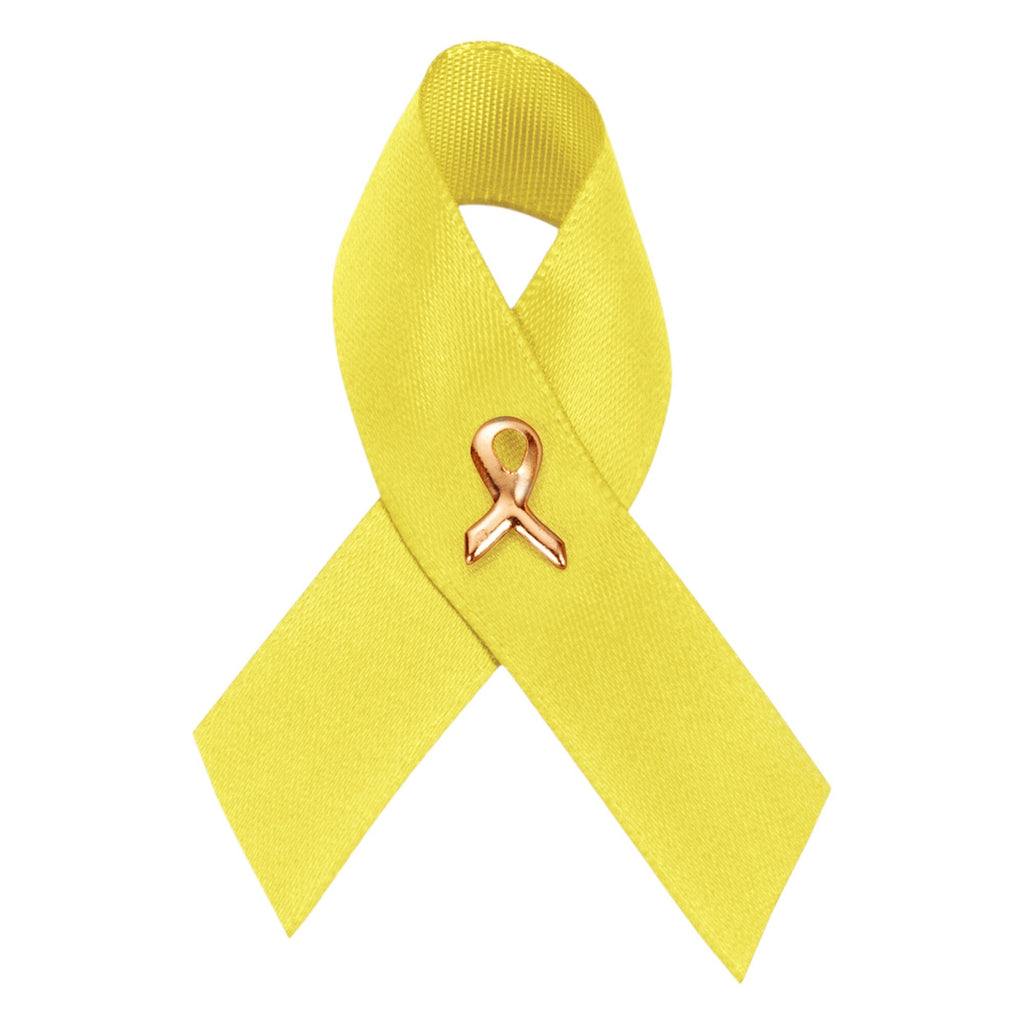 Satin Spina Bifida Awareness Ribbon Pins