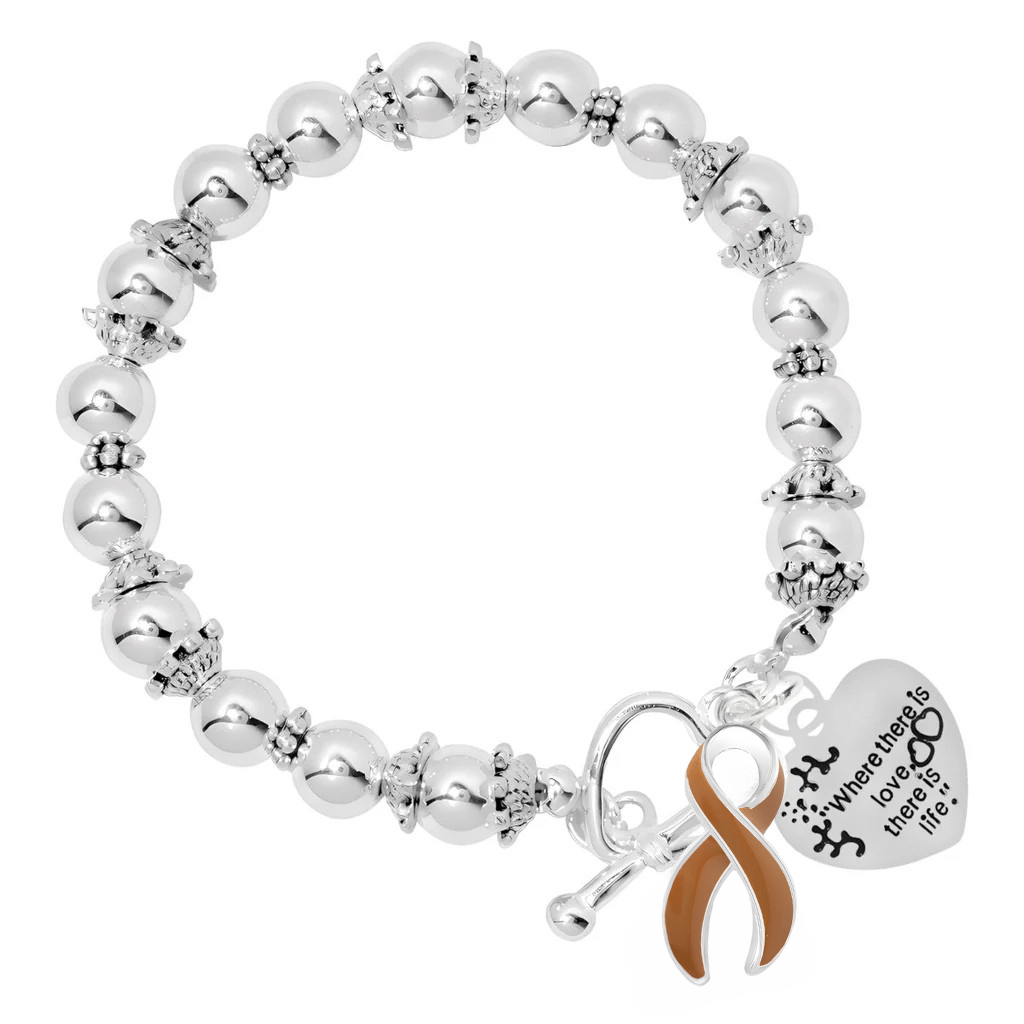 Where There is Love Brown Ribbon Bracelets - Fundraising For A Cause