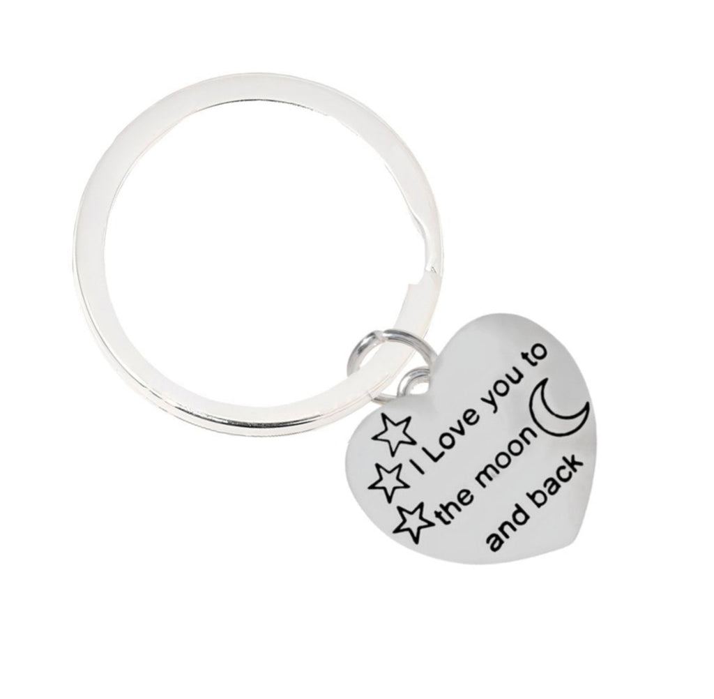 I Love You To The Moon And Back Split Ring Keychains - Fundraising For A Cause