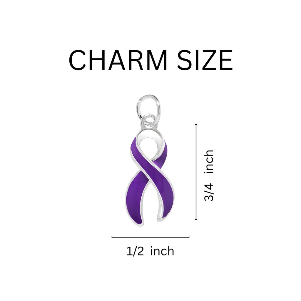 Large Epilepsy Ribbon Awareness Hanging Earrings - Fundraising For A Cause