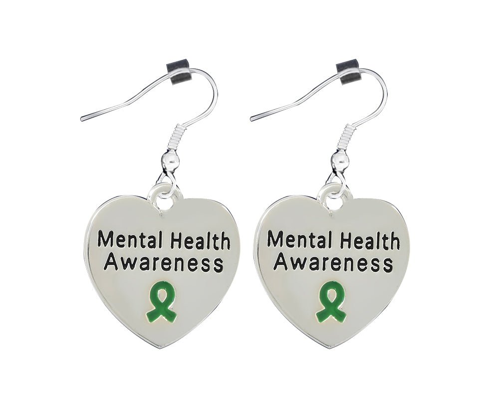 Mental Health Awareness Heart Earrings - Fundraising For A Cause